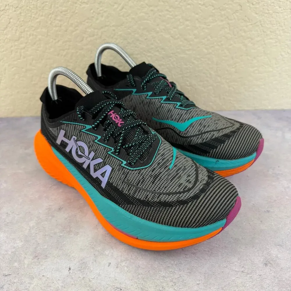 Women's Hoka Mach X2 Black Electric Aqua 9.5 B Medium